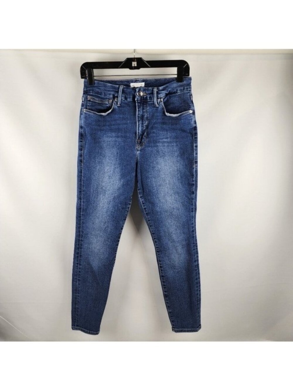 Good American Dark Blue Ankle Crop Jeans